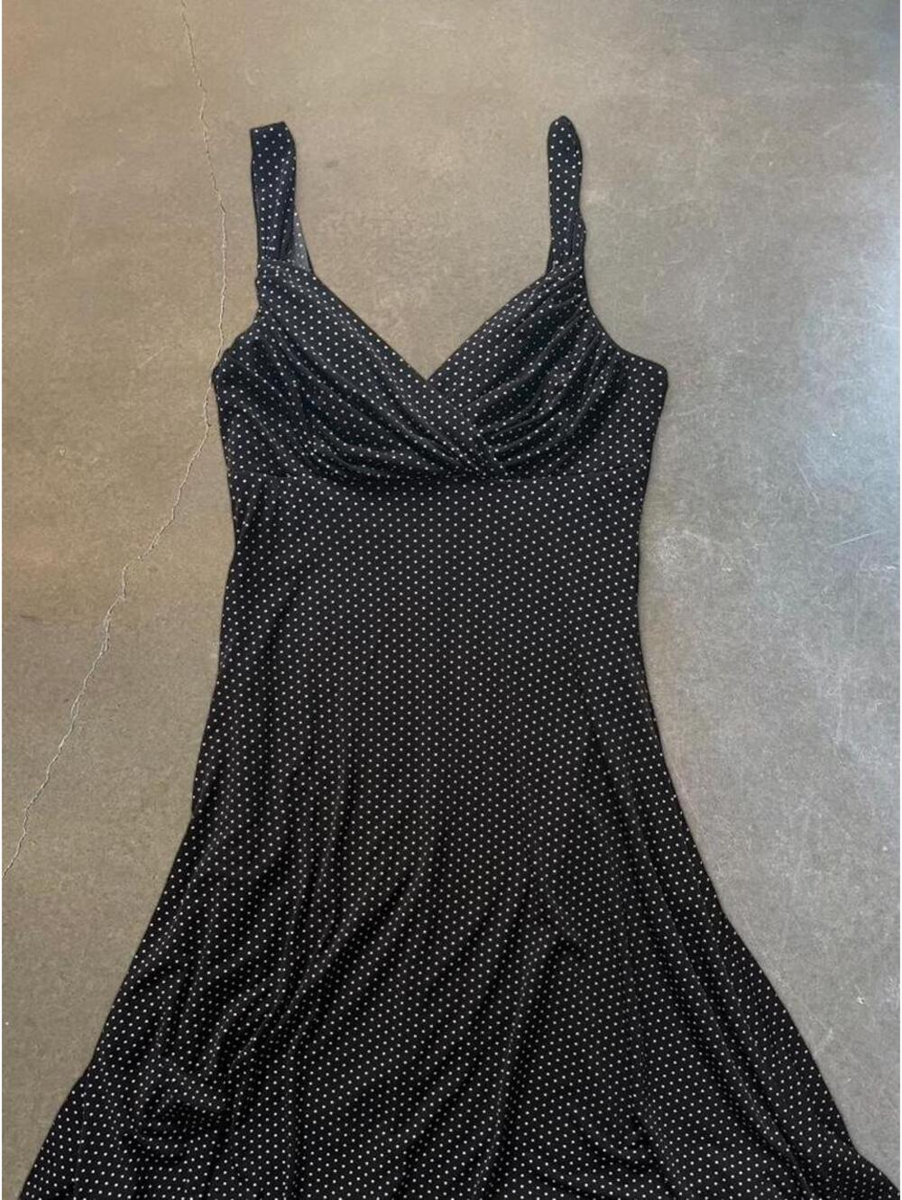 Y2K My Michelle Polka Dot Fit & Flare Dress Tulle Hem S